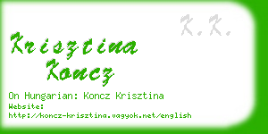 krisztina koncz business card